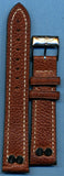 Brown or Black MB Military Screw Post 20mm or 22mm & Breitling Buckle