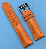20mm GENUINE WILD BOAR STRAP BAND PADDED LEATHER LINED & BREITLING BUCKLE