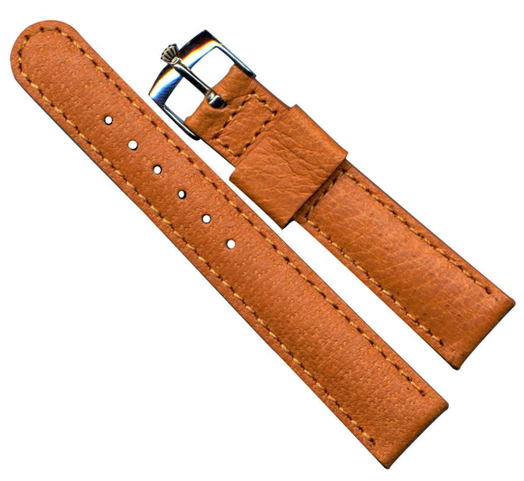 19mm Wild Boar Strap For Datejust  Leather Lined & Steel Rolex Buckle