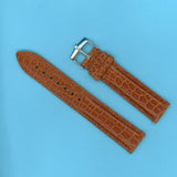 GEN. ALLIGATOR BROWN COGNAC  STRAP 19mm EXTRA LONG & GENUINE TUDOR STEEL BUCKLE