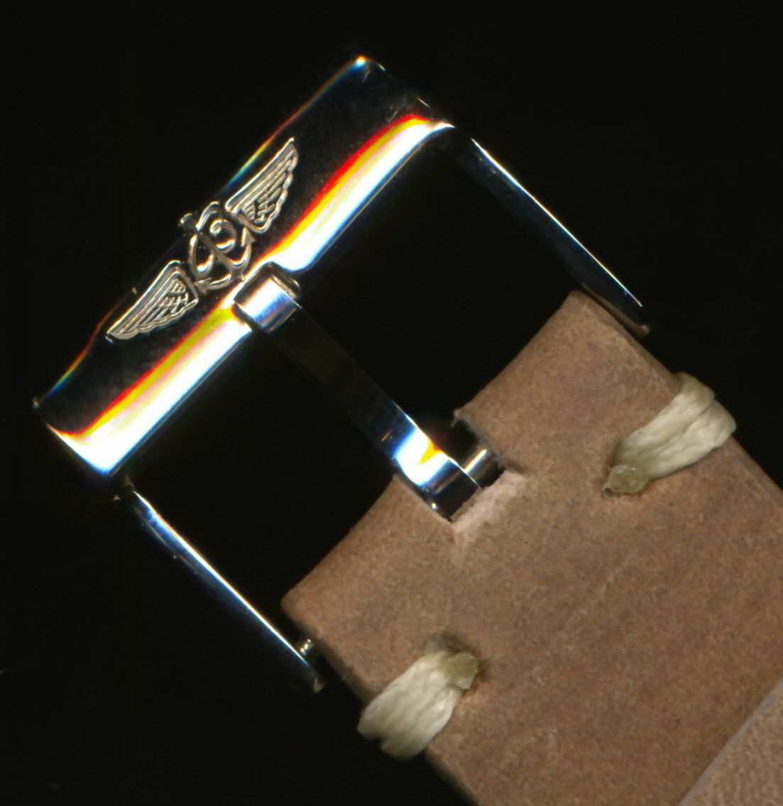 GENUINE BELTING LEATHER MB STRAP BAND 20mm @ LUGS & GENUINE BREITLING BUCKLE