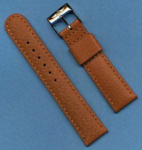 20mm GENUINE WILD BOAR STRAP BAND LEATHER LINED TANG & BREITLING STEEL BUCKLE