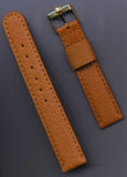 19mm GENUINE WILD BOAR STRA LEATHER LINED & VINTAGE OMEGA BUCKLE