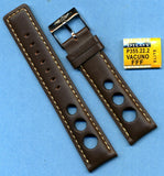 20mm GENUINE BROWN SPANISH LEATHER RALLY RACING BAND STRAP & BREITLING BUCKLE