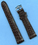 20mm Genuine Black Crocodile MB Strap Band Leather & Rolex Tudor Steel Buckle